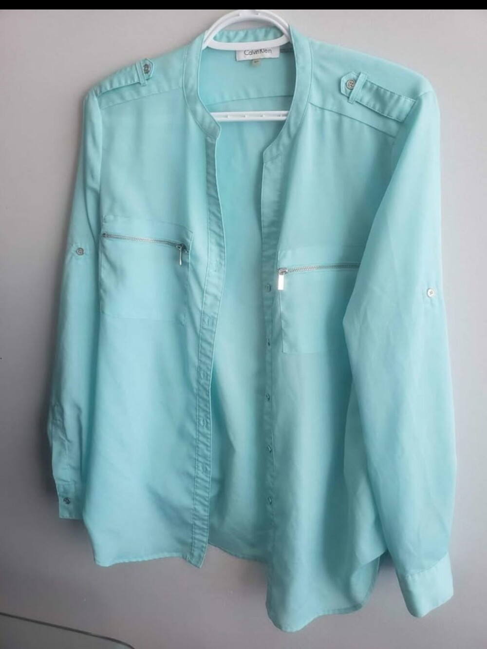 Calvin Klein Blue Women's Button-Front Blouse
